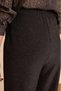 Black Glitter Wide Leg Pants High Waist Stylish Women's Trousers - 5