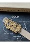 Women's Gold Daisy Patterned Buckle Belt Waist Belt Coat Belt Dress Belt Pants Belt Unisex - 2