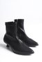Women's Heeled Pointed Toe Stretch Boots 0012800 Black - 6