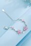 Glass Crystal Cherry Blossom Bracelet Adjustable Women's Bracelet - 4