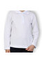 Men's School Collar Lacost Cotton Seasonal Plain White Collar Long Sleeve - 2