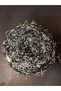 Black Fine Mohair, White Cashmere (3 Layers of Winding) Medium Thickness Custom Design Knitting Yarn 200Gr - 3