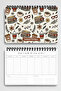 Book Coffee and Flower Themed A5 Spiral Bound To-Do List Weekly Planner - 2