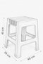 Luxury Bathroom Stool with Non-Slip Base - Daily Use Multi-Purpose Stool - 4