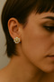 Women's Gold 6 Stone Circle Vip Steel Earrings