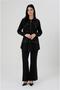 Stripe Suit with Zippered Pockets