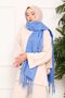 Tasseled Shoulder Shawl Indigo - 4