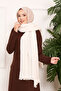 Plain Shoulder Shawl Ecru - 5