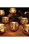 LAMORGIFT Silver Votive Candle Holders Set of 12 - Mercury Glass Tealight Holders - 5