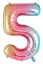 5 Years Old Minnie Mouse Balloon Set Party Supplies Number Rainbow Foil Balloon Birthday Decorations - 4