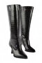 Rakow Crocodile Patterned Women's Heeled Boots - 3