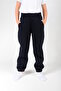 Unisex Children's Navy Blue Elasticized Legs 3-Strand Trackpants Fleece-Lined in Trackpants - 3