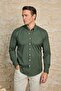 Button-Down Collar Oxford Stretch Fabric Slim Fit Men's Shirt - 3