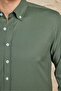 Button-Down Collar Oxford Stretch Fabric Slim Fit Men's Shirt - 6