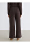Brown High Waisted Women's Sweatpants - 4