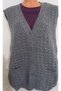Er Clothing Winter Knitwear Vest Buttoned Double Pocket Gray (M-L-Xl Compatible) - 2