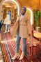 Double Button Lined Short Trench Coat Stone - 5