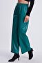 Green 3 Elastic Waist Wide Leg Leather Trousers 50713