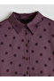 قميص نسائي من Plum Polka Dot قصة فضفاضة - 6