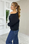 Women's Shoulder Detail Fleece Sweatshirt – Comfortable & Feminine Style - 2