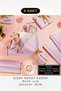 Flower Bouquet Wrapping Gelatin Paper (Lila Background and Gold Edge) Matte Opp 55X55Cm 5 Pieces