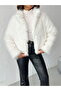 Faux Fur Women's Coat - Cream |   F1820 - 3