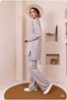 Polo Collar Half Zipper Closure Reverse Stitch Detail Single Jersey Sports Casual Suit - 6