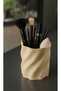 Modern Spiral Design Makeup Organizer |   Pen Holder |   8X10 cm |   Tiny Succulent Cobalt - 3