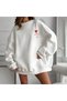 Paris Written Heart Hot Air Balloon Printed Sweatshirt – Unisex Oversized Model Paris 🖤