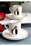 Black-White Pumpkin 4 Pieces Coffee Cup for 2 People - 4