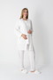 Women's Ecru Lace Detailed Long Sleeve Special Design Maternity Pajama Set - 8