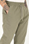 Men's Light Khaki Jogger Pants Relaxed Fit Cotton Elasticated Cuffs Drawstring - 8