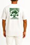 Oversized Broccoli Gym Fitness Greenery Unisex T-Shirt with Chest and Back Design - 2
