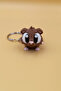 Pink Furred Hamster Movable Keychain Bag Ornament Charm - 5