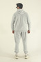 Men's Winter Tracksuit Set Hooded Sweatshirt Jogger - Gray Regular Elastic Leg - 6