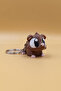 Pink Furred Hamster Movable Keychain Bag Ornament Charm - 3