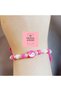 Pink Ying Yang Handmade Adjustable Macrame Lucky Bracelet – Friend Couple Energy Balance Model - 2