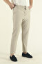 Men's Stretch Fabric Elastic Waist Lace-Up Striped Ankle Length Side Pocket Jogger Pants