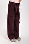 Wide Leg Rubber Waistband Belted Pocketed Girls' Trousers - 5