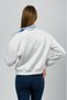 Women's Basic Cotton Fleece-Lined Collared Sweatshirt Light Gray - 7