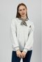 Women's Basic Cotton Fleece Lined Scarf Sweatshirt Light Gray - 5
