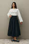 Pile Stitched Skirt Black - 2