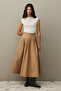 Pile Stitched Skirt Camel - 5