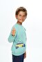 سويت شيرت Green Boy's Relax Fit Crew Neck خفيف الوزن ذو أكتاف منخفضة مطبوع - خيطين - 6