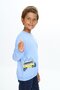 سويت شيرت Blue Boy's Relax Fit برقبة دائرية وخفيف الوزن ومنخفض الكتف مطبوع - خيطان - 2