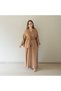 Ladies Casual Dress – Polyester Rayon Blend Dress with Shrug, Tie Belt and Pockets - 2