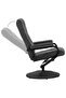 Recliner Chair with Footrest Dark Grey Fabric - 5