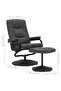 Recliner Chair with Footrest Dark Grey Fabric - 3