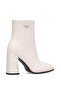 25K137 Women's Heeled Boots Beige - 4