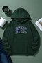 Unisex Nyc Design Printed Hooded Sweatshirt - 2